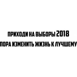 Наклейка на авто Приходи на выборы 2018
