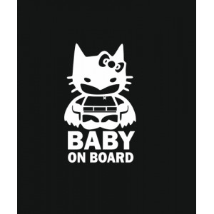 Наклейка на авто Baby on Board Hello Kitty