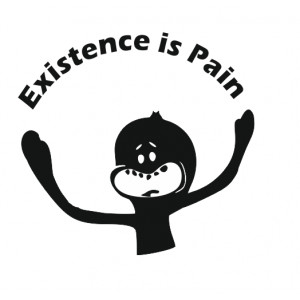 Наклейка на авто Existence is Pain