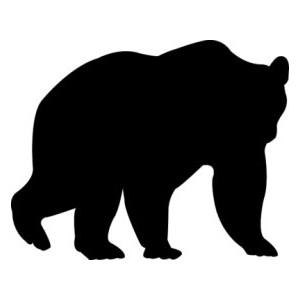 Наклейка на авто Медведь