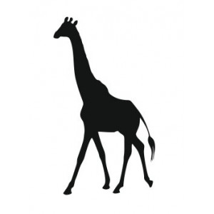 Наклейка на авто Жираф версия 1