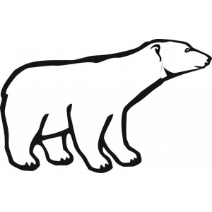 Наклейка на авто Медведь версия 2