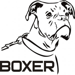 Наклейка на авто Boxer Собака