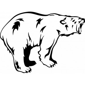 Наклейка на авто Медведь версия 3