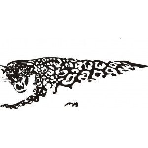 Наклейка на авто Леопард охотник