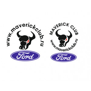 Наклейка на авто Maverick club Ford