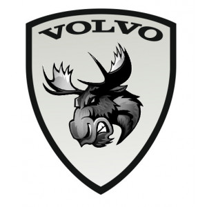 Наклейка на авто Volvo лось версия 3