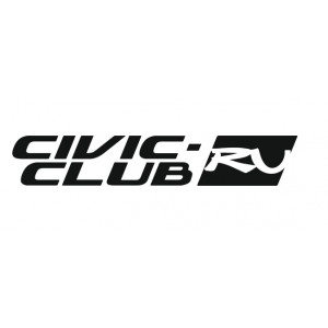 Наклейка на авто Civic Club точка Ru