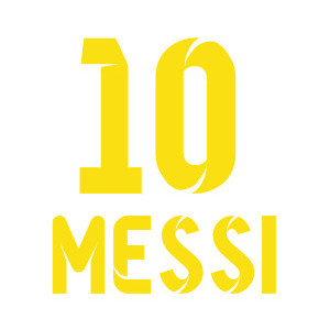 Наклейка на атво Messi 10 номер