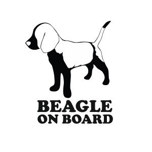 Наклейка на авто Биглб в машине Beagle on board