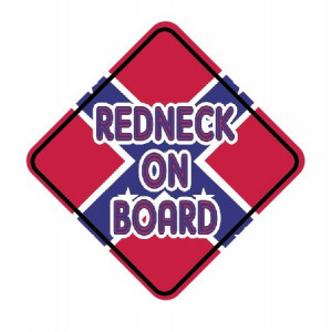 Наклейка на авто Redneck on board Реднек