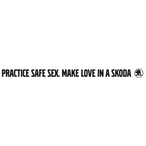 Наклейка на авто Practice Safe Sex Make Love in а Skoda
