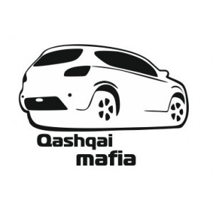 Наклейка на авто Qashqai Mafia Кашкай Мафия