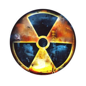 Наклейка на авто Международный символ излучения Радиация Версия 2