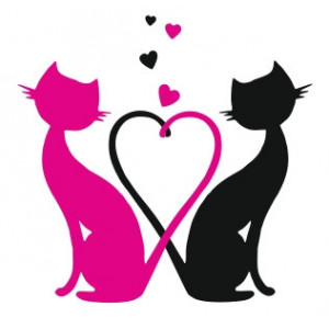 Наклейка на авто Влюбленные коты The love cats