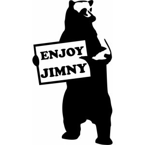 Наклейка на авто 4 на 4, Suzuki Jimny 4x4 версия 3 Медведь. Enjoy Jimny
