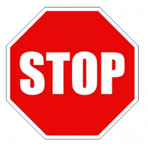 Наклейка на авто Дорожный знак Stop Стоп