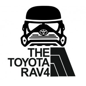 Наклейка на авто Toyota RAV4 Версия Дарт Вейдер