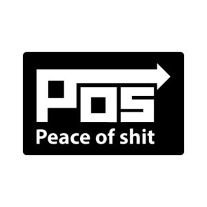Наклейка на авто POS: Peace of shit