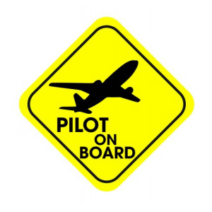 Наклейка на авто За рулем Пилот Pilot on Board
