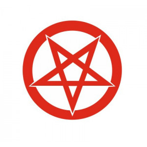 Наклейка на авто Звезда Сатаны Пентаграмма
