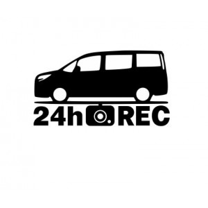 Наклейка на авто Видеонаблюдение 24 часа Toyota Voxy