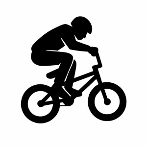 Наклейка BMX бани-хоп на автомобиль. Велоспорт