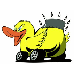 Наклейка на авто Утка на колесах. Duck tail