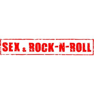 Наклейка на авто Sex and rock-n-roll. Секс и рок-н-ролл